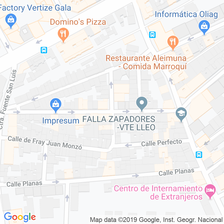 Código Postal calle Cienfuegos en Valencia