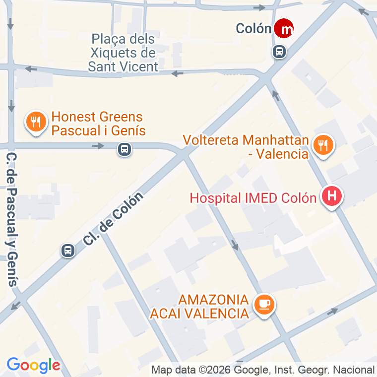 Código postal de Plata, Avenida (impares del 45 al Final) en Valencia