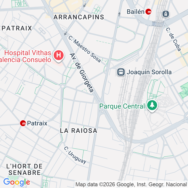 Código postal de Giorgeta, Avenida en Valencia