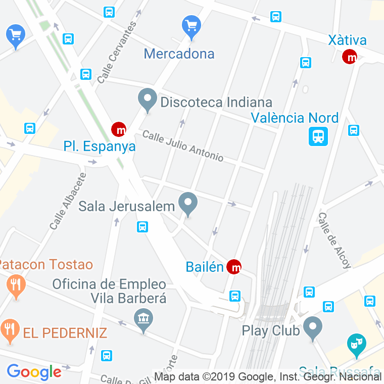 Código Postal calle Jerusalen, De, convento en Valencia
