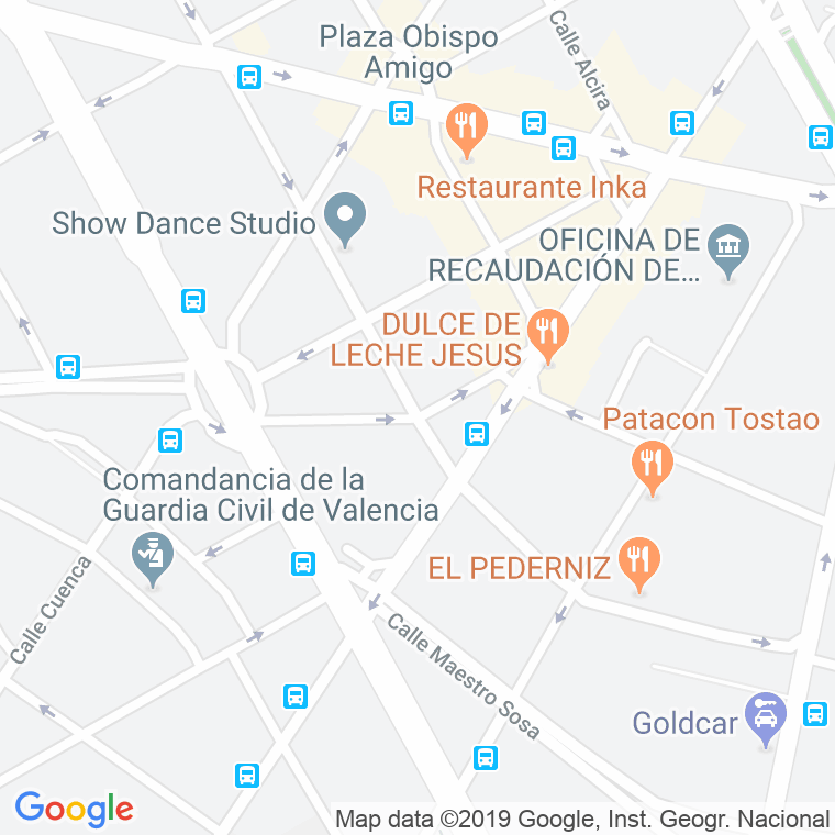 Código Postal calle Martinez Aloy en Valencia