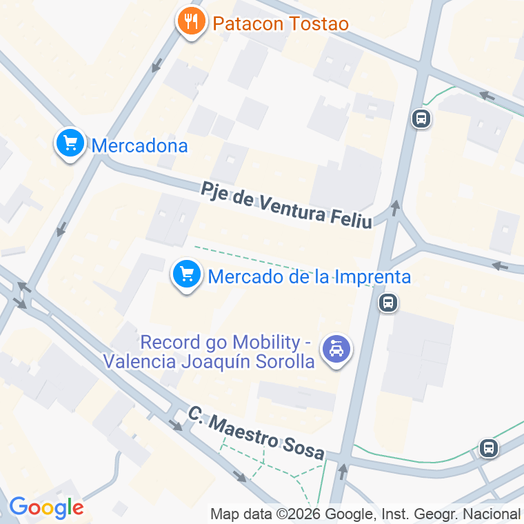 Código postal de Mascota, Travesia en Valencia