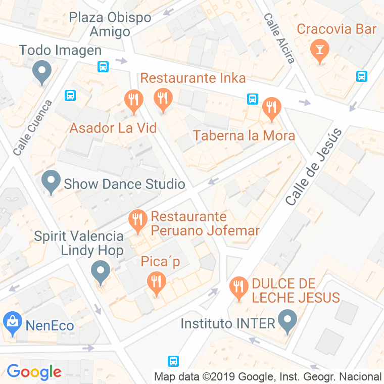 Código Postal calle Salas Quiroga en Valencia