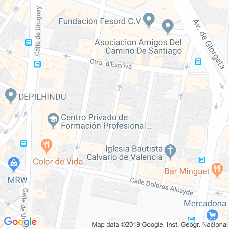 Código Postal calle San Fernando, cooperativa (Impares Del 1 Al Final)  (Pares Del 2 Al Final) en Valencia