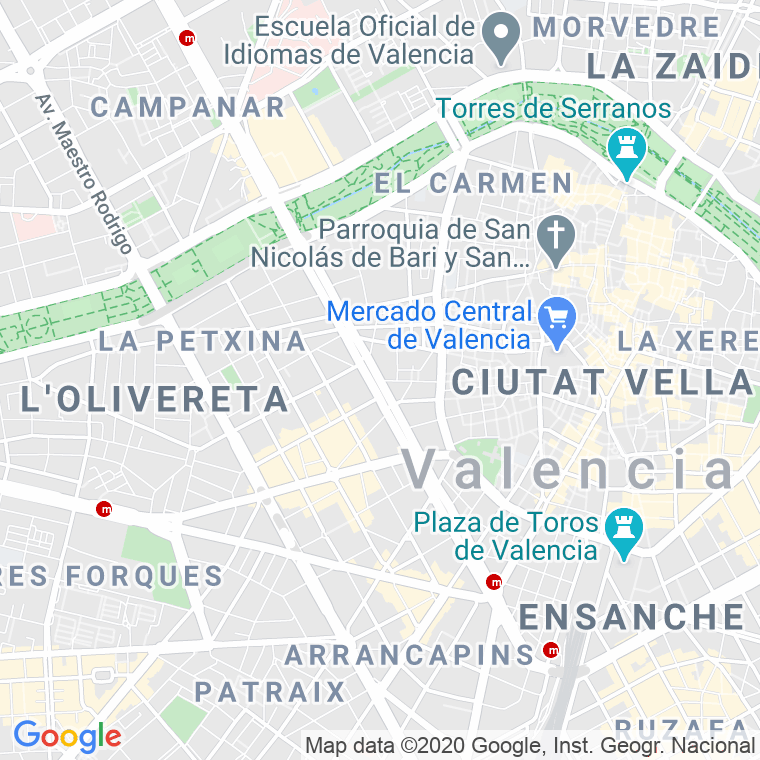 Código Postal calle Malabuche en Valencia