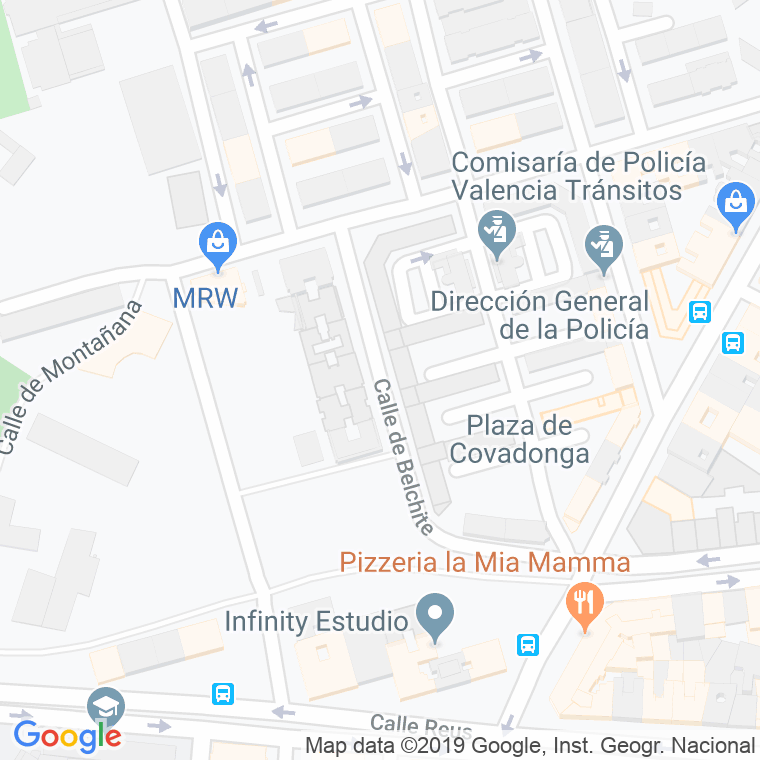 Código Postal calle Belchite en Valencia