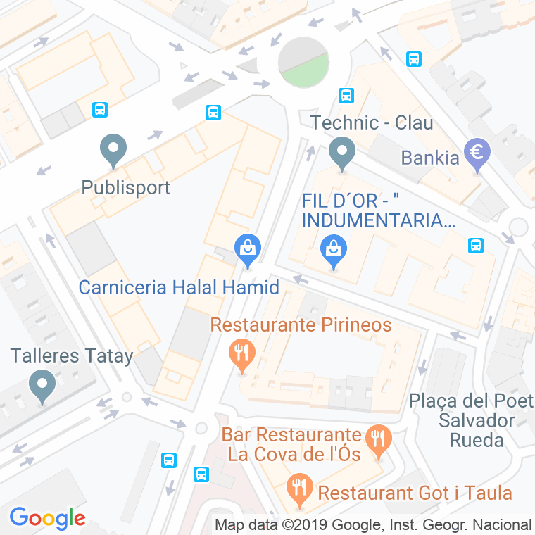 Código Postal calle Hipolito Rovira en Valencia