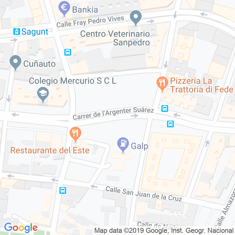 Código Postal calle Huerto De Don Vicente en Valencia