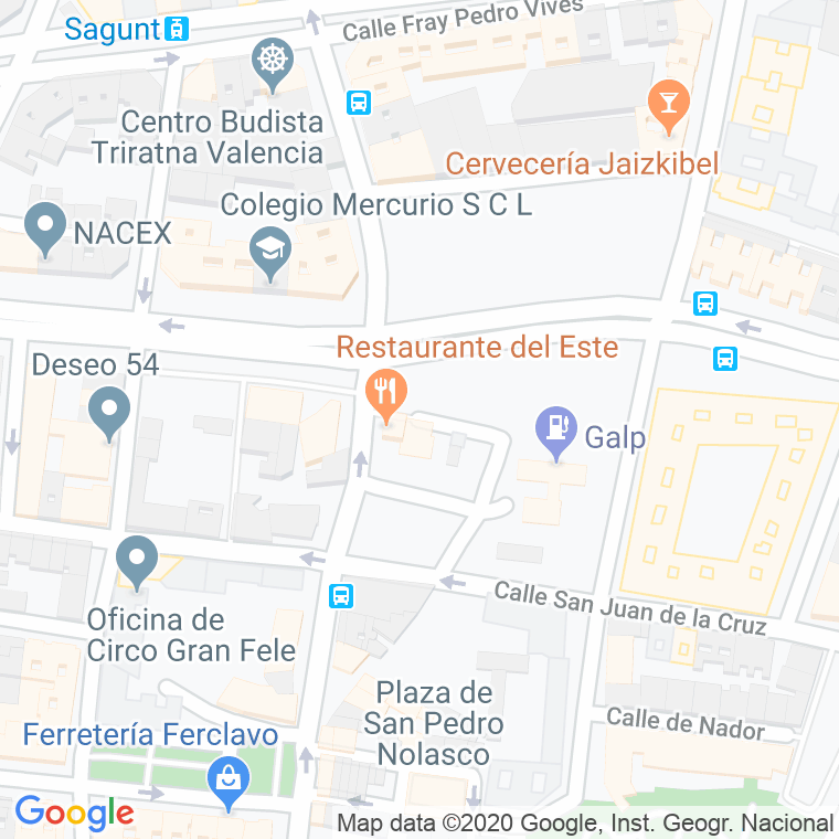 Código Postal calle Jaboneria en Valencia