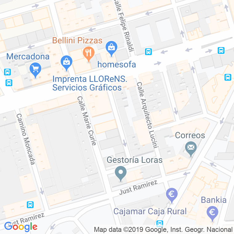 Código Postal calle Juan Castello en Valencia