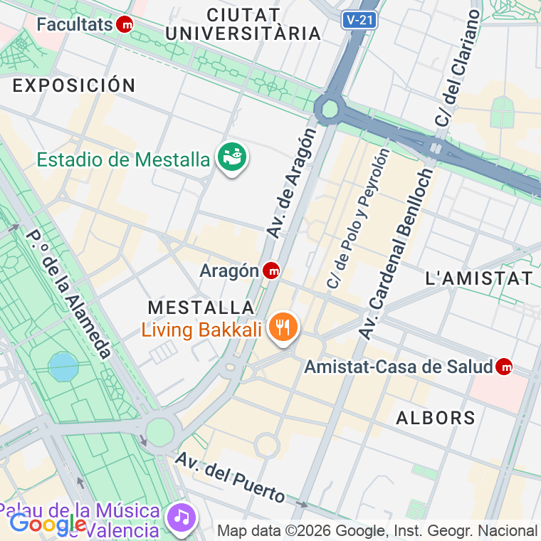 Código postal de Aragon, Avenida (impares del 1 al Final) en Valencia