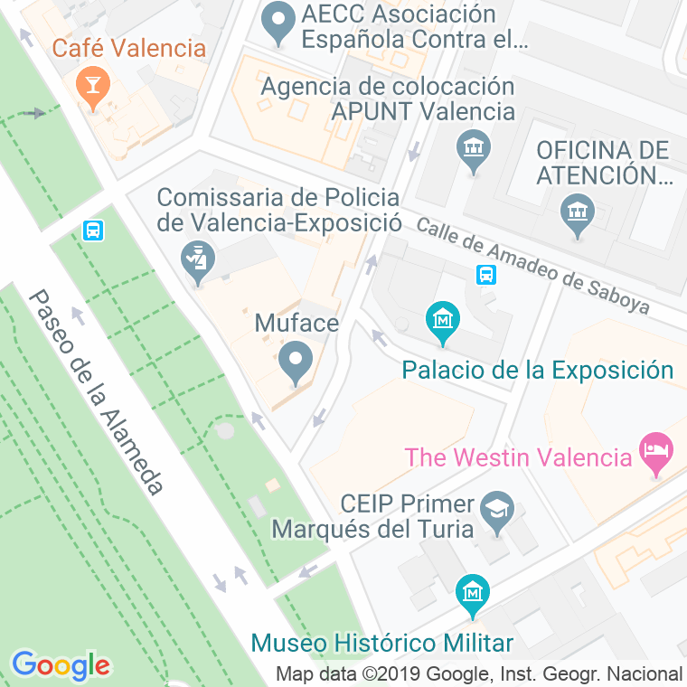 Código Postal calle Arquitecto Mora en Valencia