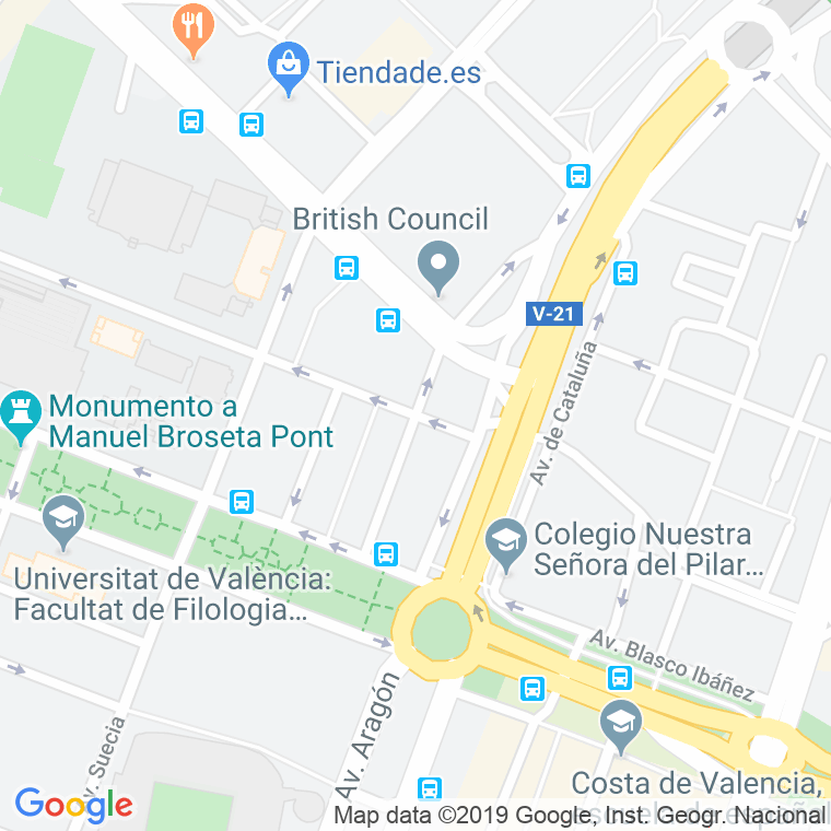 Código Postal calle Cronista Almela Y Vives en Valencia