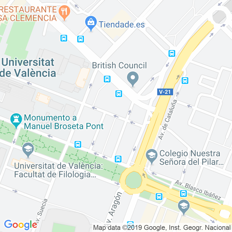 Código Postal calle Doctor Bartual Moret, pasaje en Valencia