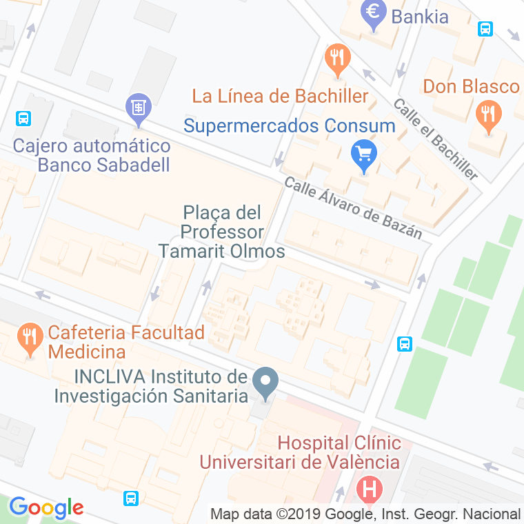 Código Postal calle Doctor Tamarit, plaza en Valencia