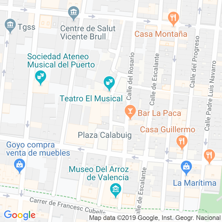 Código Postal calle Abadia Del Rosario en Valencia