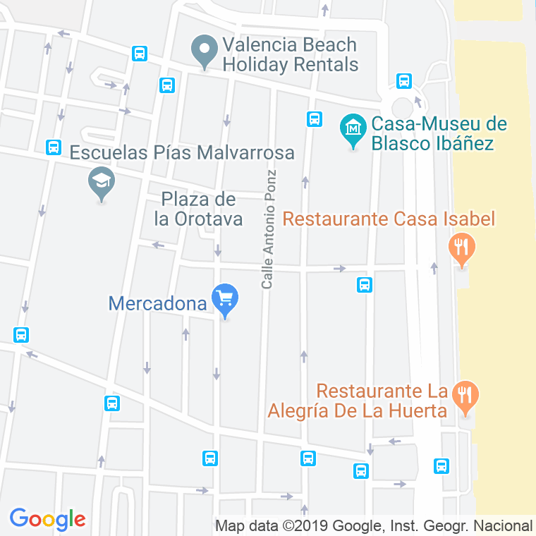 Código Postal calle Antonio Pons en Valencia