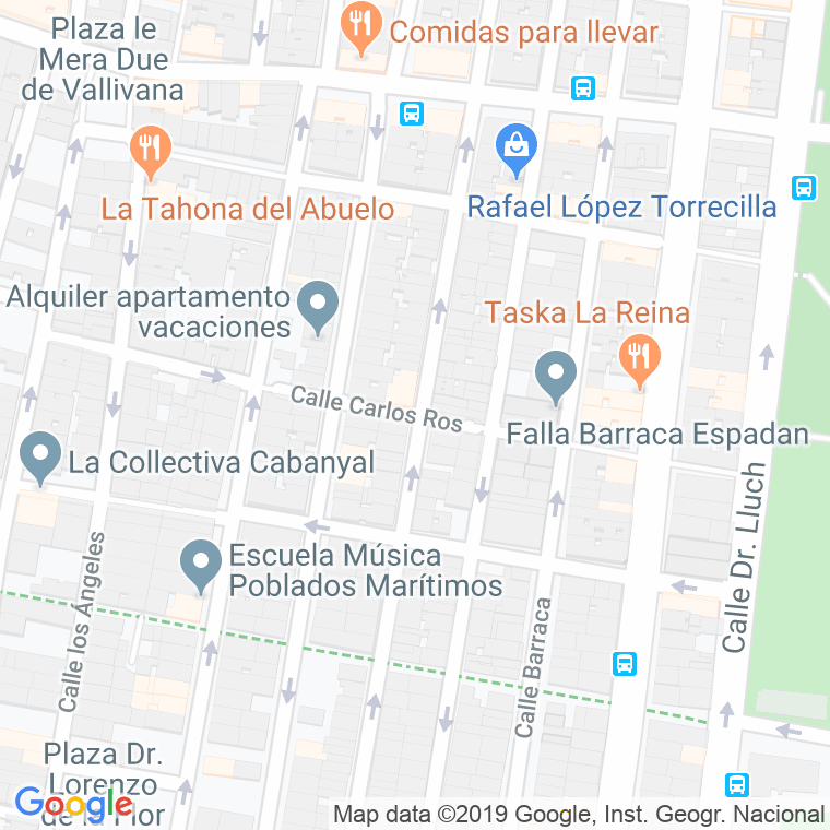 Código Postal calle Carlos Ros en Valencia