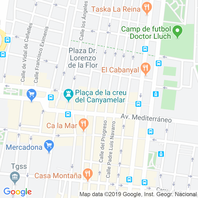 Código Postal calle Columbretes en Valencia