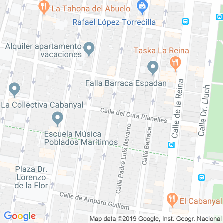 Código Postal calle Cura Planells en Valencia