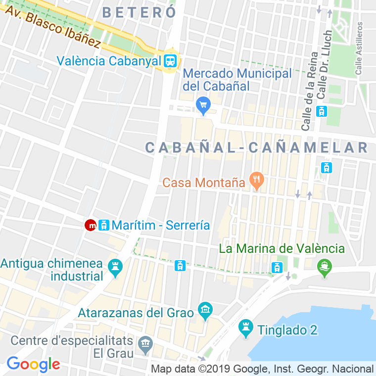 Código Postal calle Ernesto Anastasio en Valencia