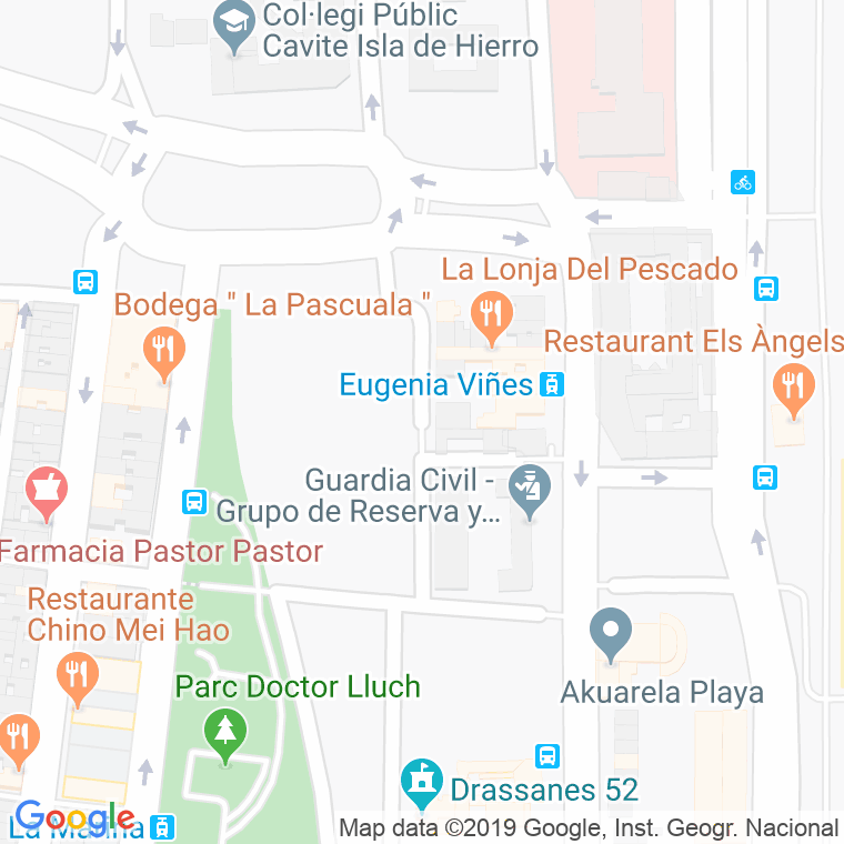 Código Postal calle Horno De Cabañal en Valencia