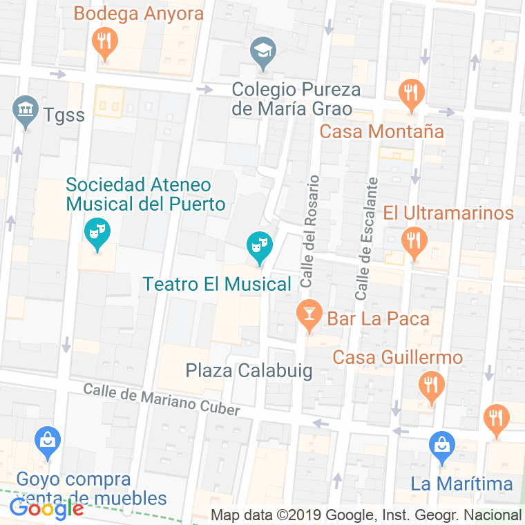 Código Postal calle Iglesia De Cañamelar en Valencia