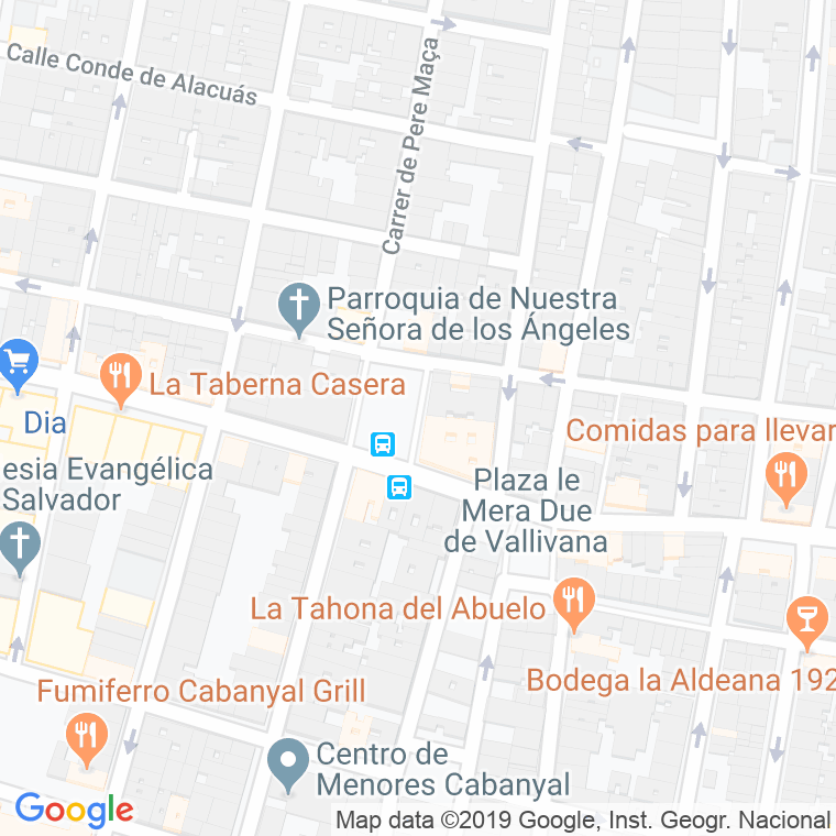 Código Postal calle Iglesia De Los Angeles, plaza en Valencia