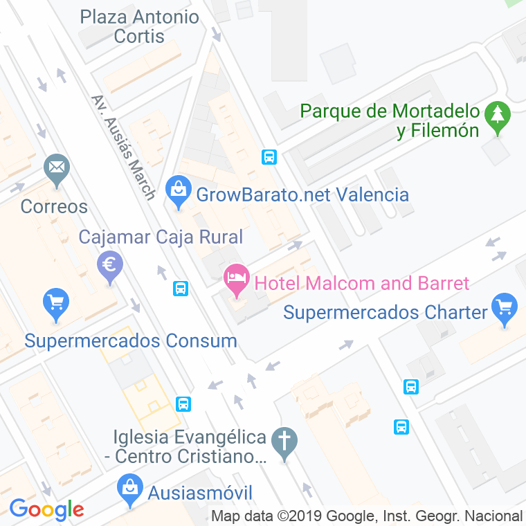 Código Postal calle Algimia De Alfara en Valencia