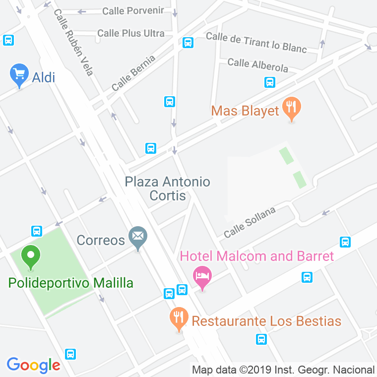 Código Postal calle Antonio Cortis, plaza en Valencia