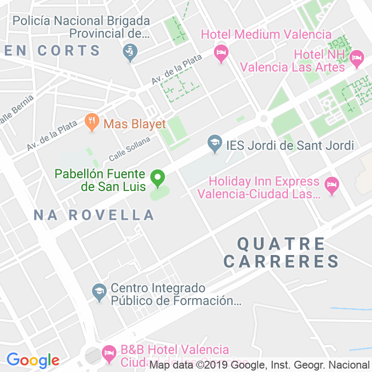 Código Postal calle Bombero Ramon Duart en Valencia