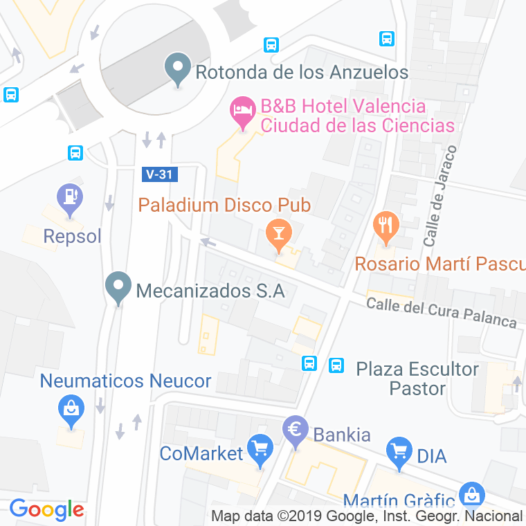 Código Postal calle Calaino, entrada en Valencia