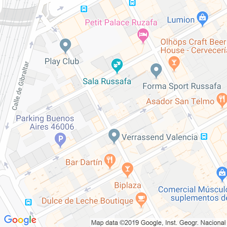 Código Postal calle Fanalero, senda en Valencia
