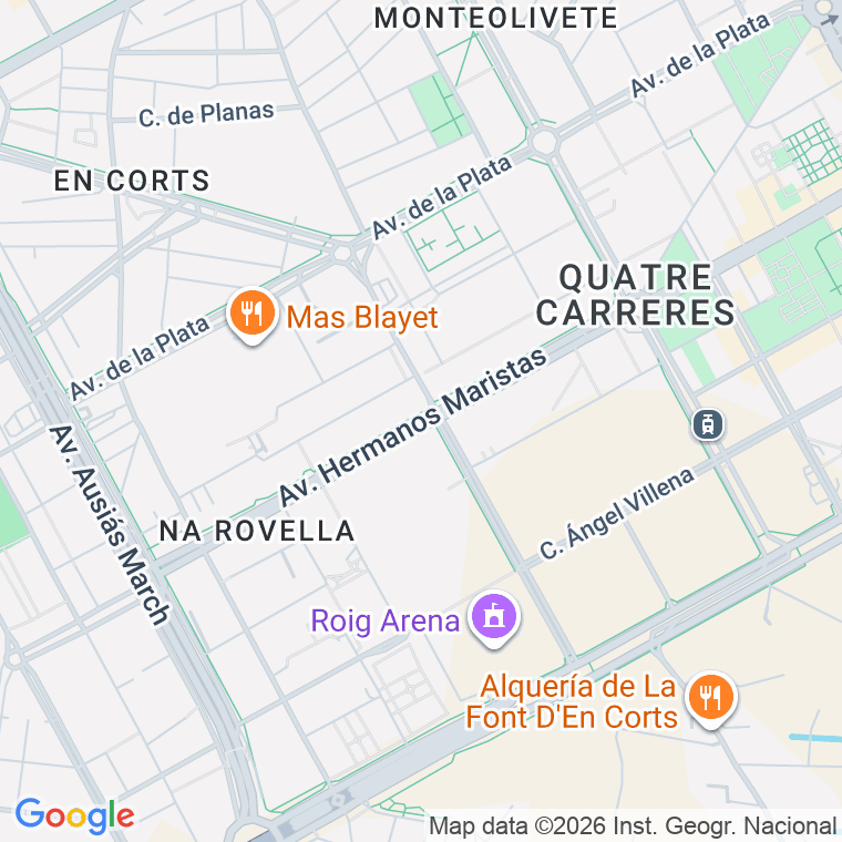 Código postal de Hermanos Maristas, Avenida en Valencia
