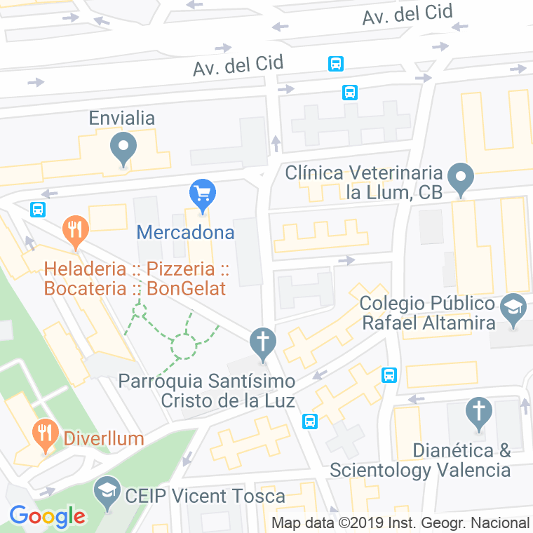 Código Postal calle Alejandro Volta en Valencia