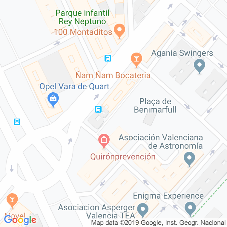 Código Postal calle Benimarfull en Valencia