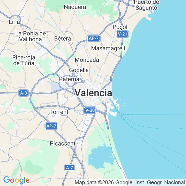 Código postal de Cid o Castilla, Avenida (impares del 65 al Final)  (pares del 124 al Final) en Valencia