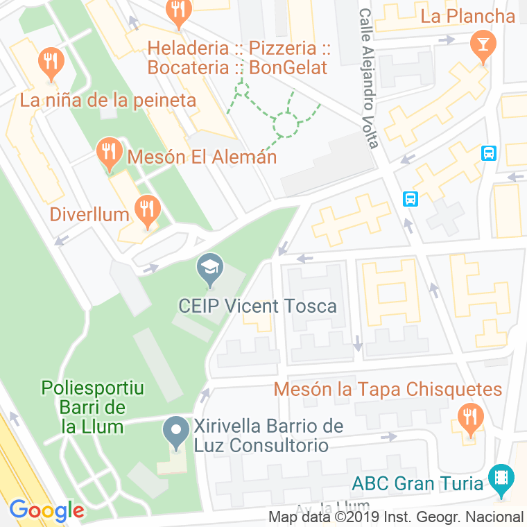 Código Postal calle Cuevas Del Dragut (Barrio La Luz) en Valencia