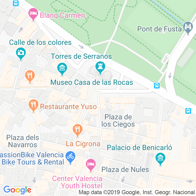 Código Postal calle Furs, plaza en Valencia