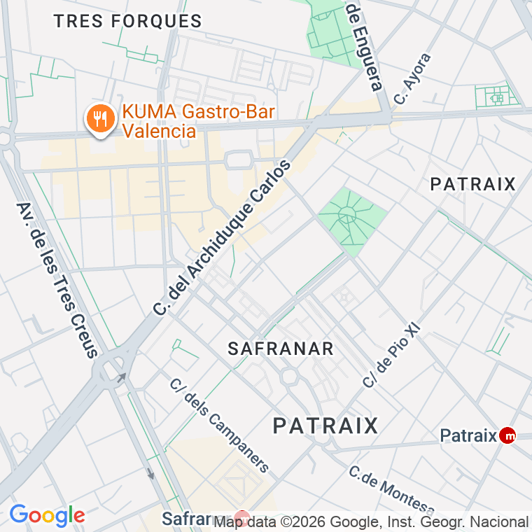 Código postal de Virgen de la Cabeza en Valencia