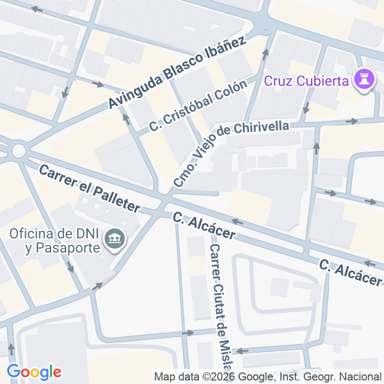 Código postal de Virgen de Sales en Valencia