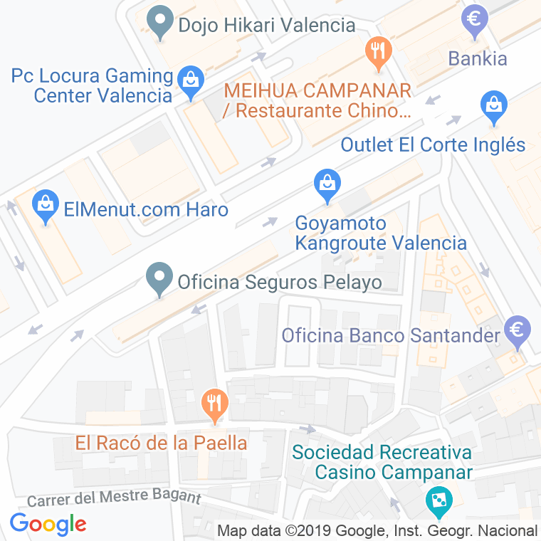 Código Postal calle Benavites en Valencia