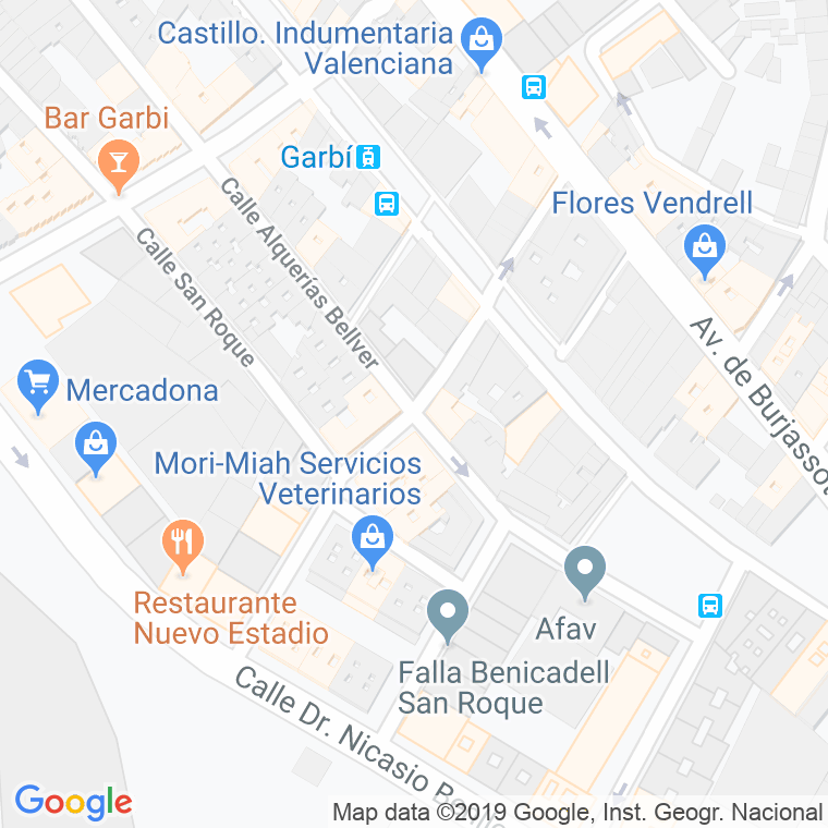 Código Postal calle Benicadell en Valencia