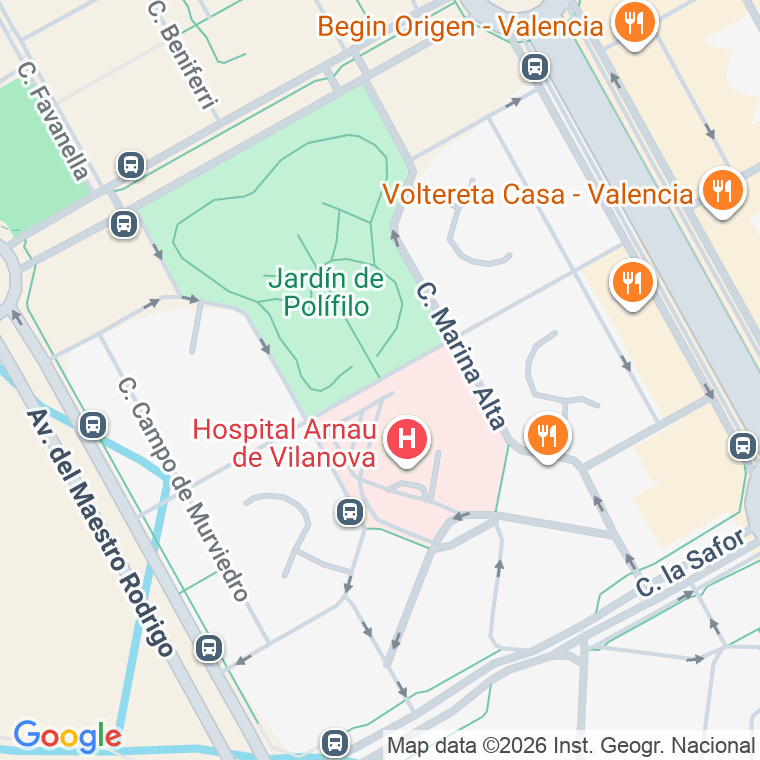 Código postal de Canal de Navarres, Carrer en Valencia