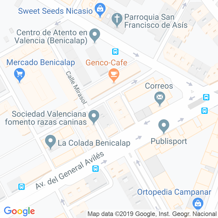 Código Postal calle Clarachet en Valencia