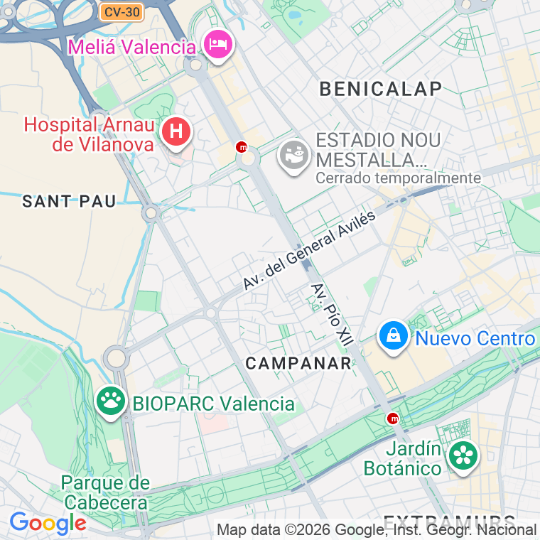 Código postal de General Aviles, Avenida en Valencia