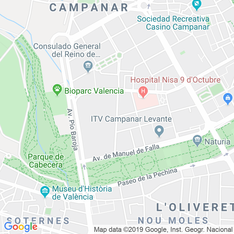 Código Postal calle Hernandez Lazaro en Valencia