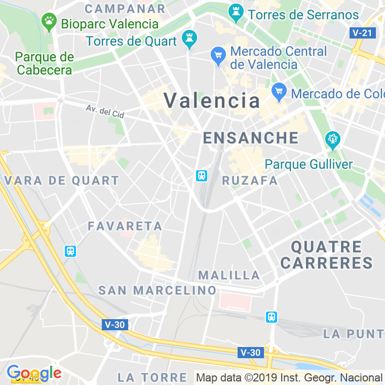 Código Postal calle Barrio San Vicente (Tavernes Blanques) en Valencia
