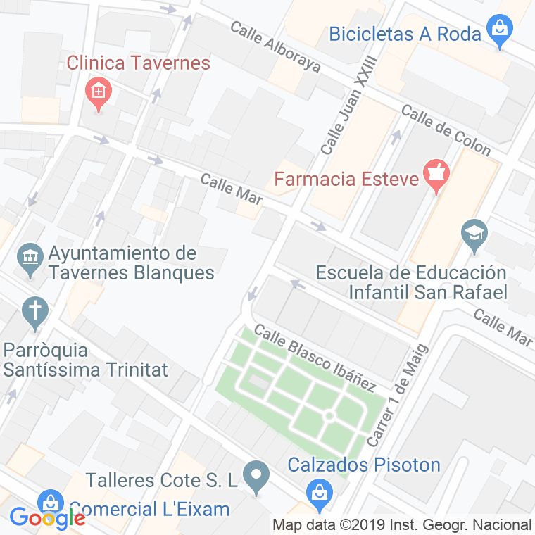 Código Postal calle Humanista Luis Vives (Tavernes Blanques) en Valencia