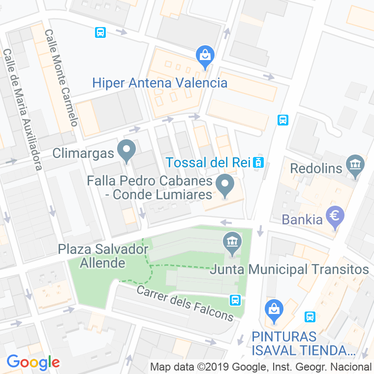 Código Postal calle Altura en Valencia